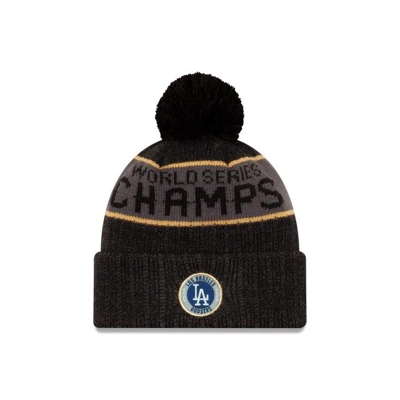 Sapca New Era Los Angeles Dodgers MLB World Series Champions Locker Room Knit Beanie - Gri